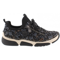 Rieker 45973-90 (Beans) Black Print Shoes