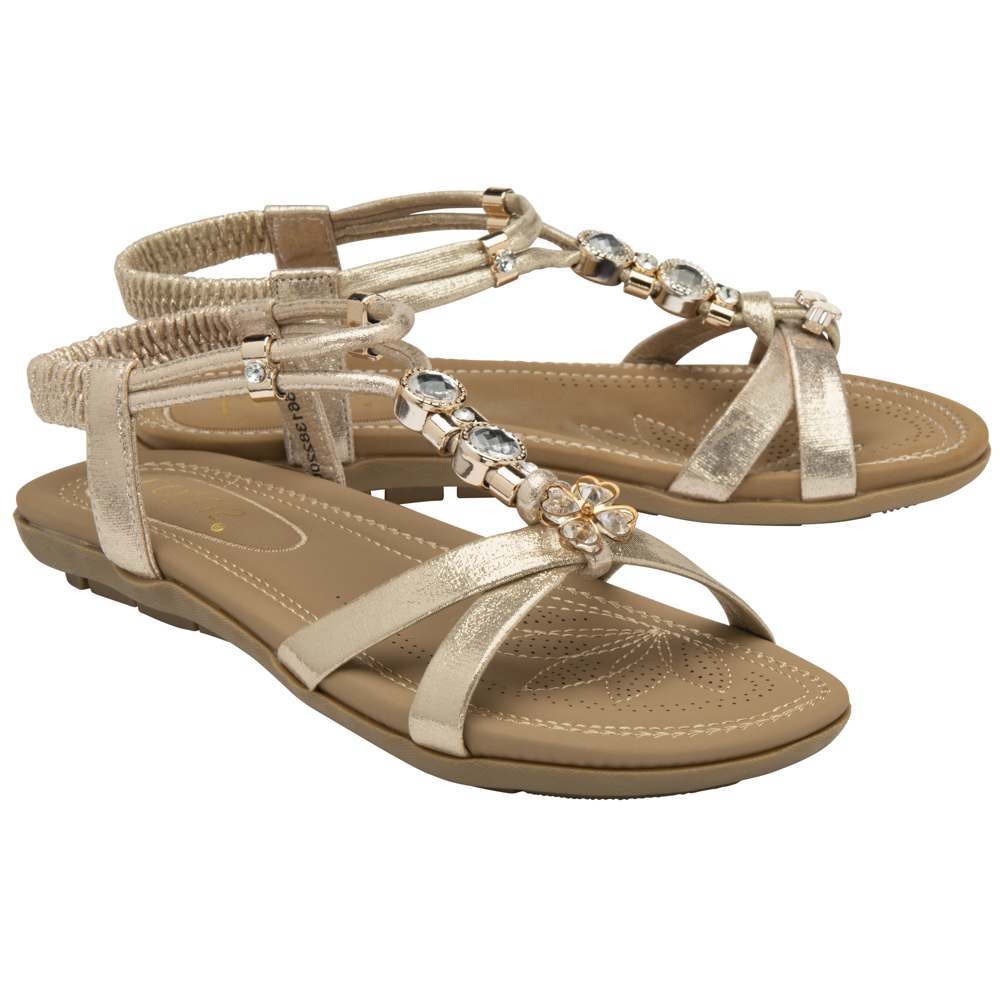 Lotus Bettina Gold Sandals