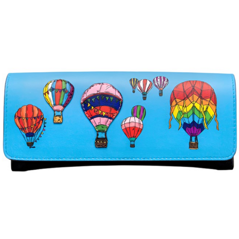 Yoshi Balloon Festival Black Leather Glasses Case