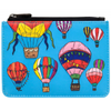 Yoshi Balloon Festival Zip Top Black Leather Purse