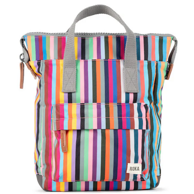 Roka Bantry B Recycled Canvas (Small) Multi Stripe Bag