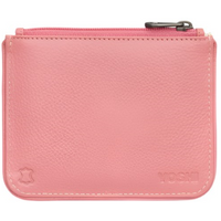 Yoshi Beach Huts Pink Leather Zip Top Purse