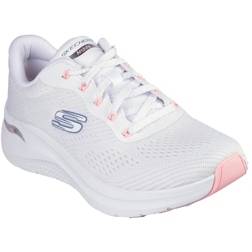 Skechers Arch Fit 2.0 - Big League White Pink Blue Trainers
