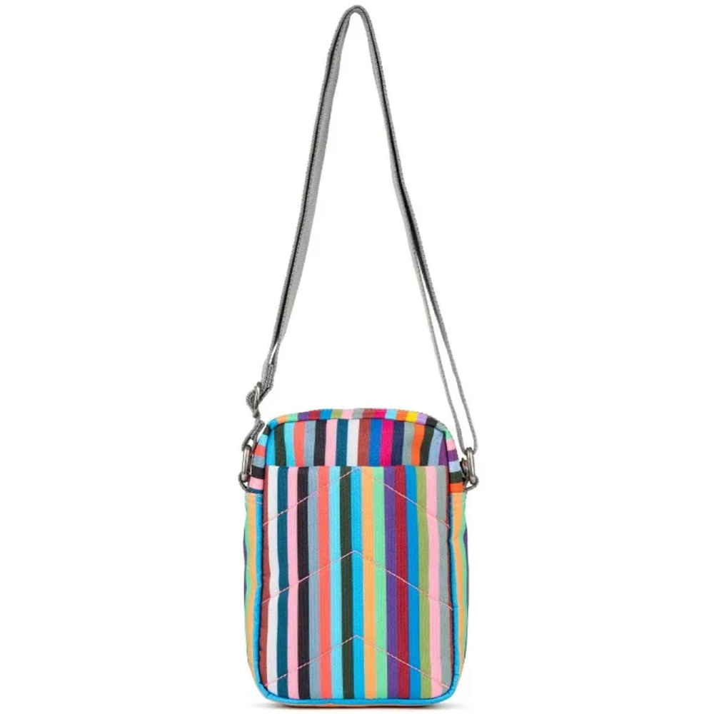 Roka Bond Recycled Canvas Multi Stripe Bag