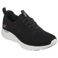 Skechers D'Lux Comfort-Bonus Prize Black/White Trainers