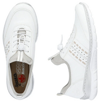 Rieker L3259-80 (Brighton)  Weiss Rose Silver Shoes