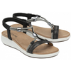 Lotus Bruna Black Sandals