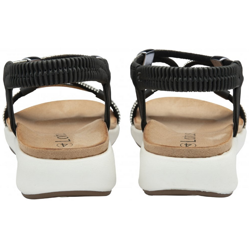 Lotus Bruna Black Sandals