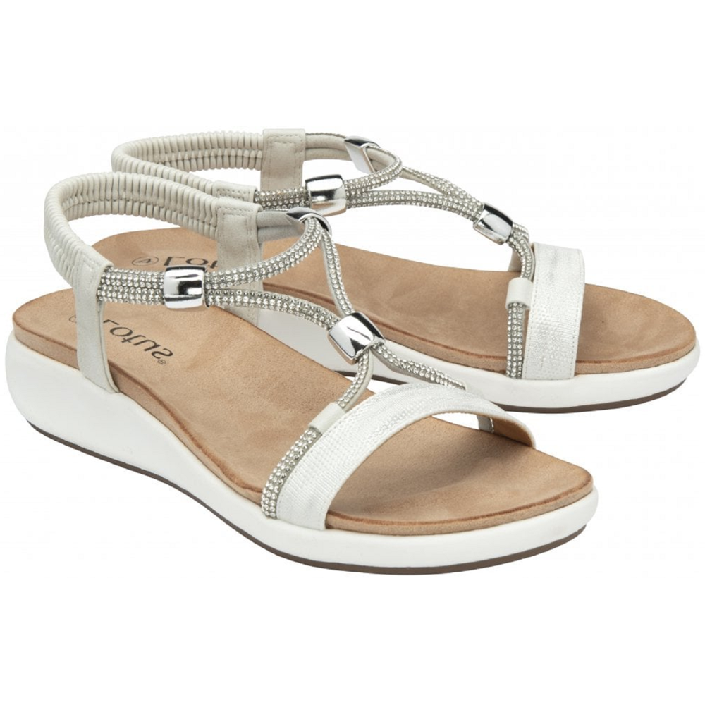 Lotus Bruna White Sandals