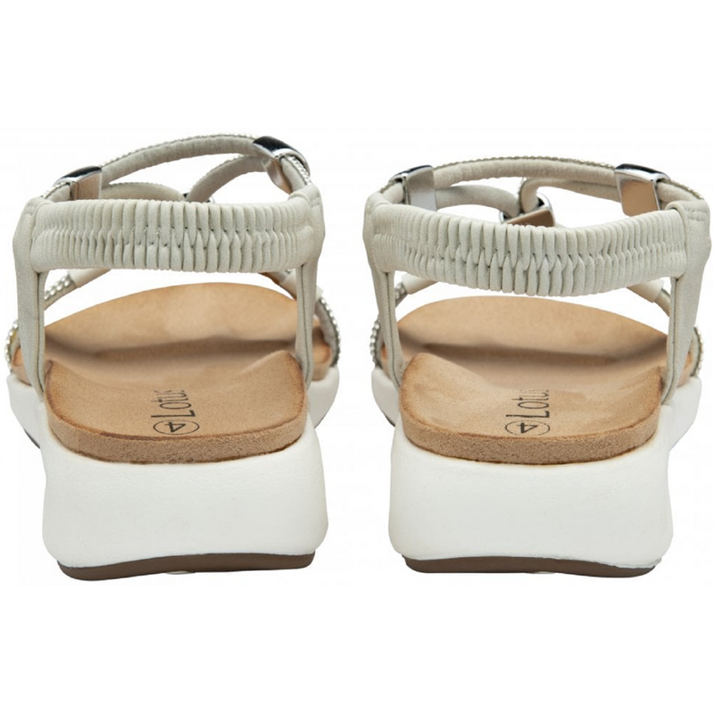 Lotus Bruna White Sandals