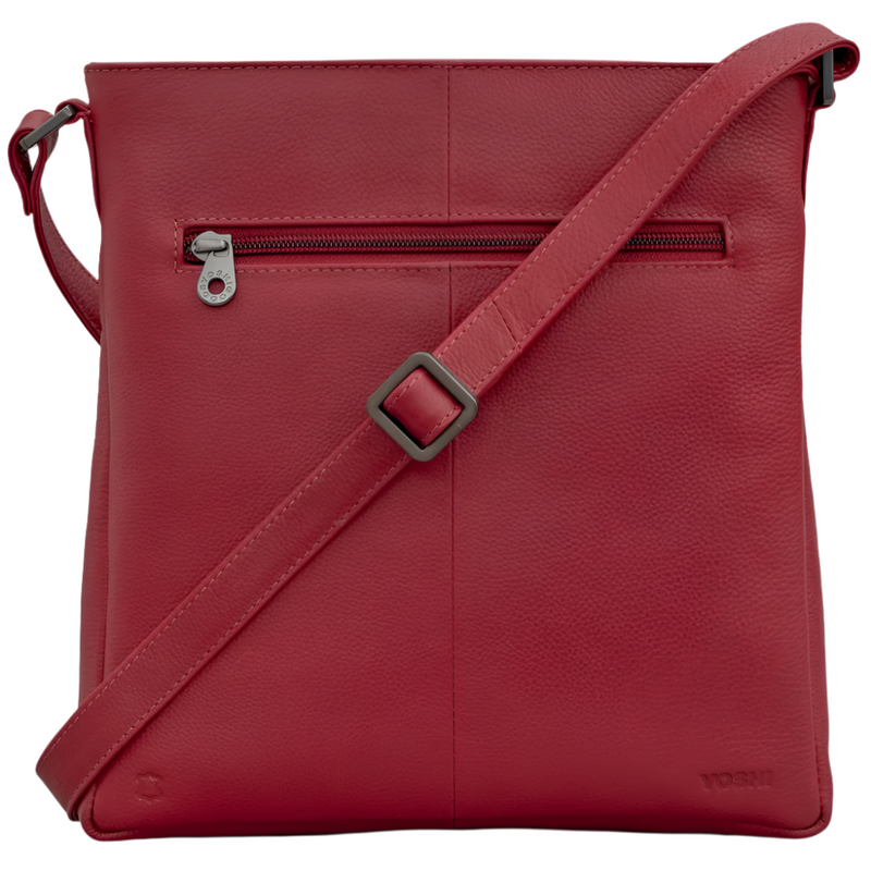 Yoshi Bryant Cherry Red Leather Cross Body Bag