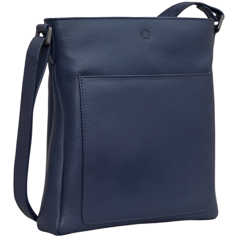 Yoshi Bryant Navy Leather Cross Body Bag