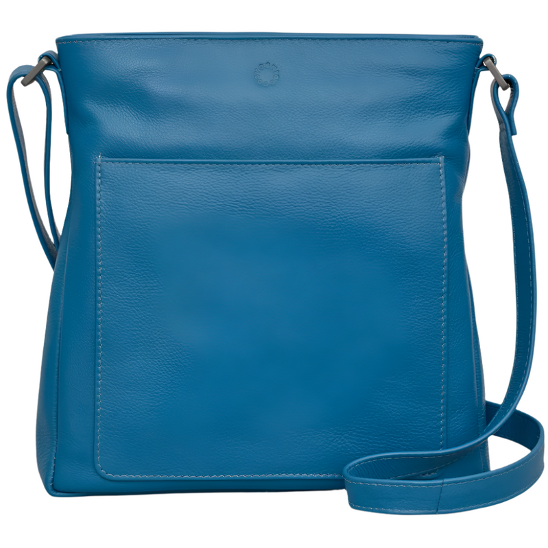 Yoshi Bryant Petrol Blue Leather Cross Body Bag