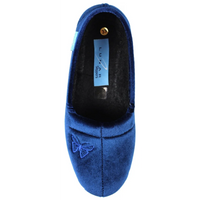 Lunar Butterfly Blue Slippers