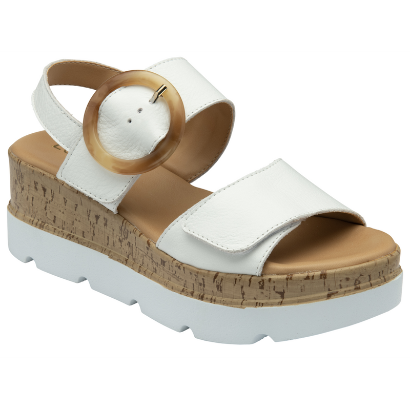 Lotus Cammie White Sandals