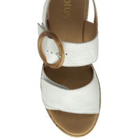 Lotus Cammie White Sandals