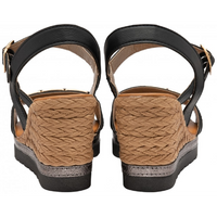 Lotus Carina Black Sandals