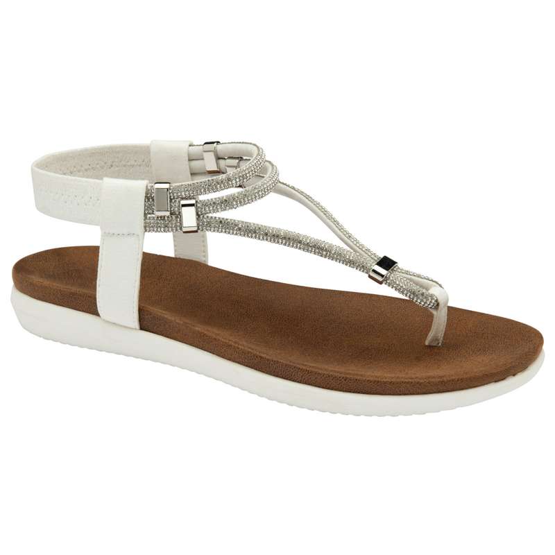 Lotus Chica White Sandals