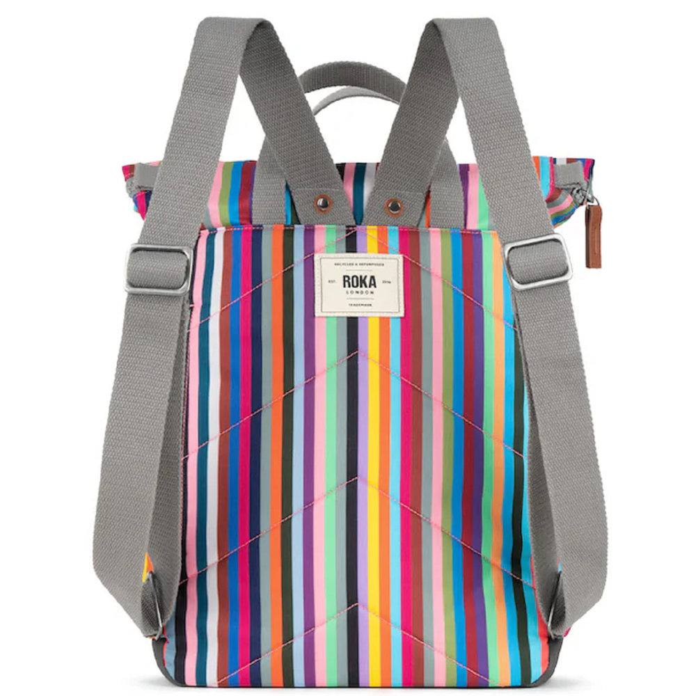 Roka Canfield B Recycled Canvas (Medium) Multi Stripe Bag