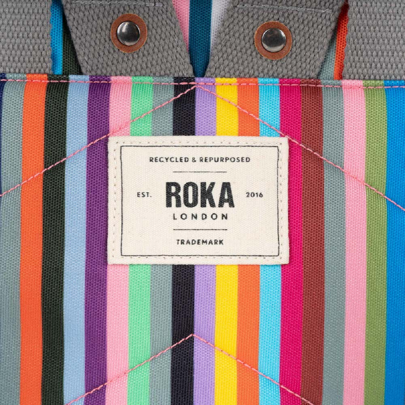 Roka Canfield B Recycled Canvas (Medium) Multi Stripe Bag