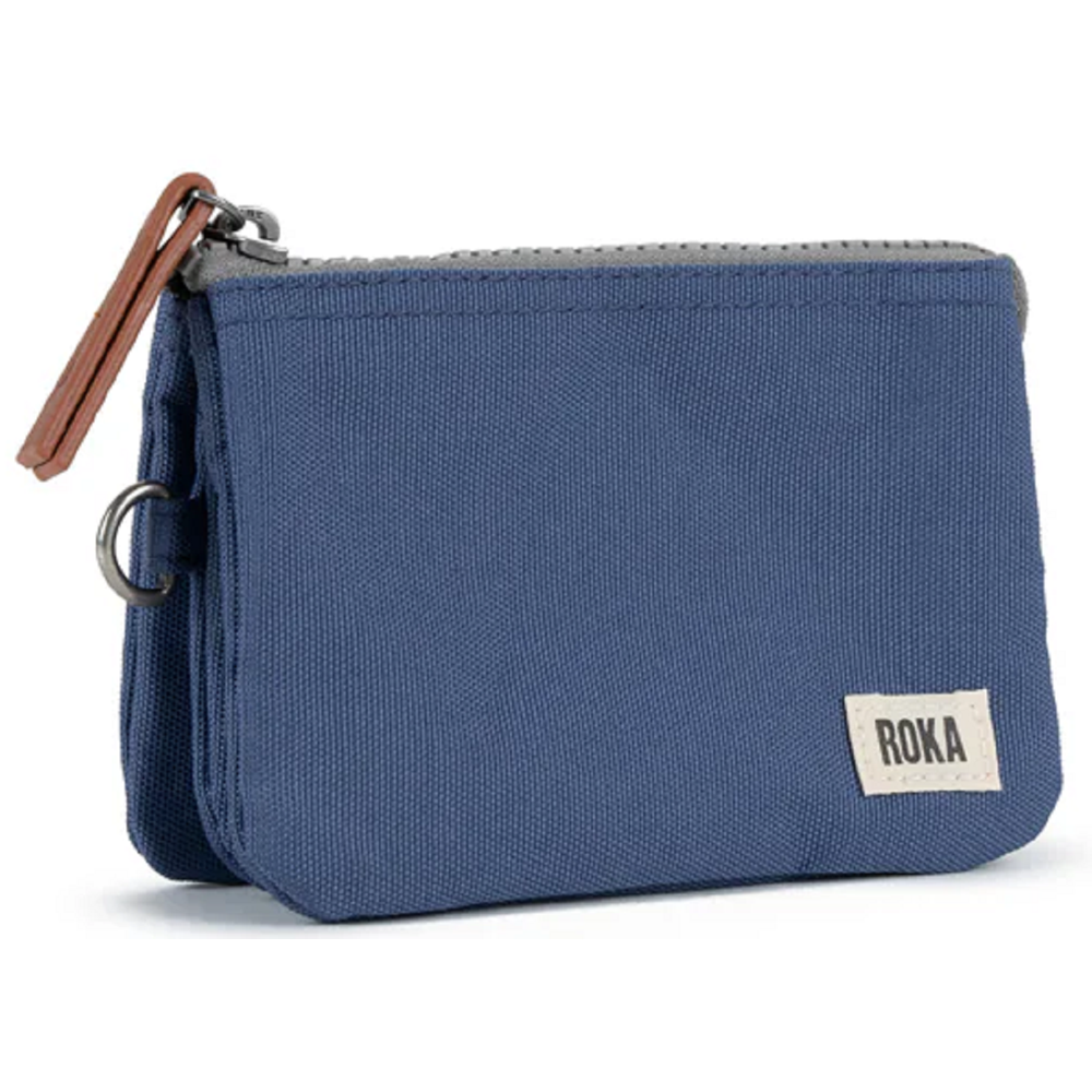 Roka Carnaby Recycled Canvas Burnt Blue Wallet