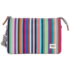 Roka Carnaby Crossbody XL Recycled Canvas Multi Stripe Bag