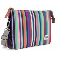 Roka Carnaby Crossbody XL Recycled Canvas Multi Stripe Bag