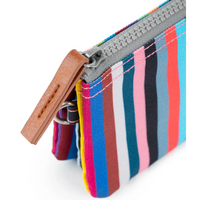 Roka Carnaby Recycled Canvas Multi Stripe Wallet