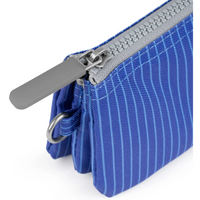 Roka Carnaby Recycled Canvas Pinstripe Denim Light Wash Wallet