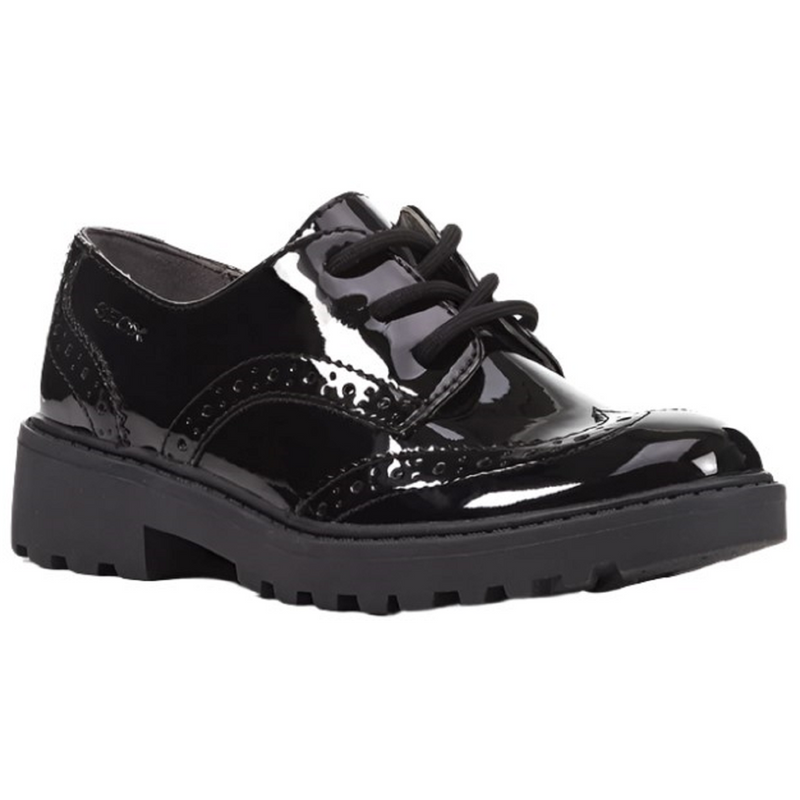 Geox Casey G.N. Patent Black School Shoes