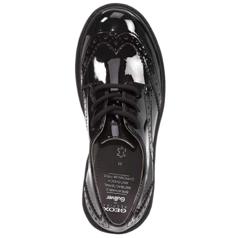 Geox Casey G.N. Patent Black School Shoes