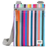 Roka Chelsea Recycled Canvas Multi Stripe Bag