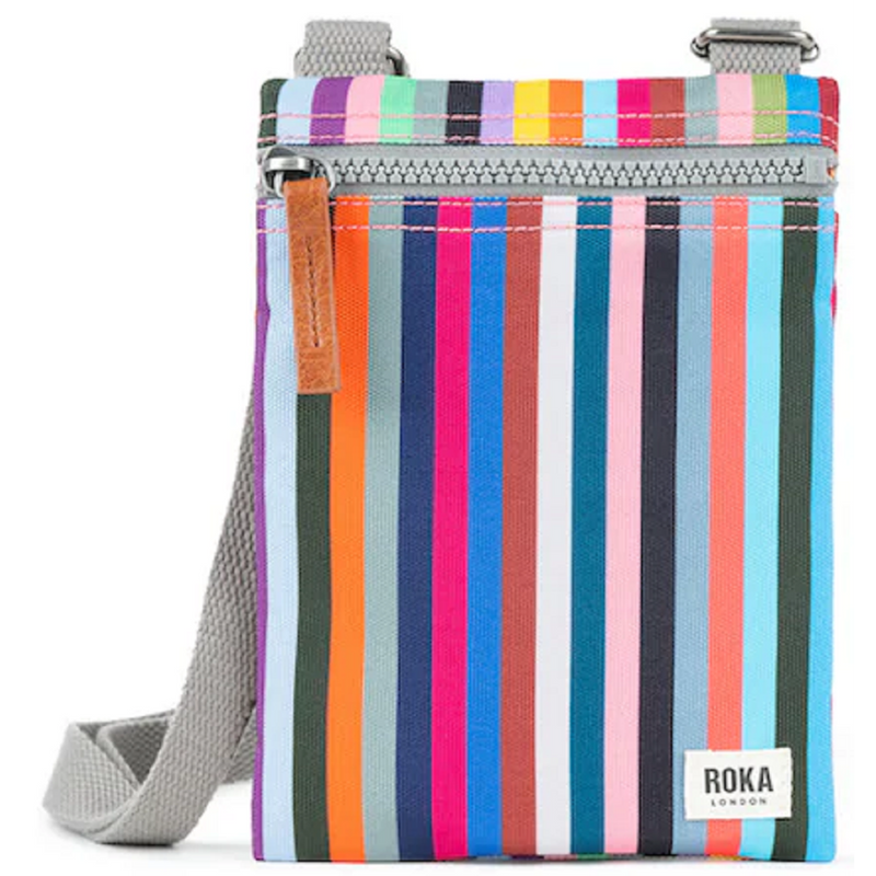 Roka Chelsea Recycled Canvas Multi Stripe Bag