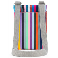 Roka Chelsea Recycled Canvas Multi Stripe Bag