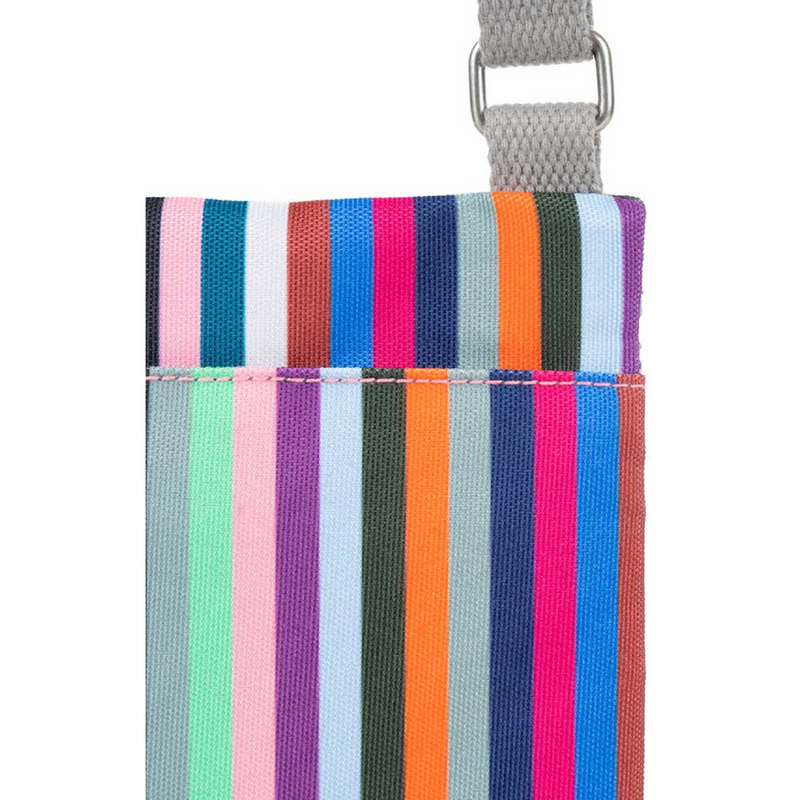 Roka Chelsea Recycled Canvas Multi Stripe Bag