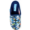 Lunar Crackle Blue Spotty Mule Slippers