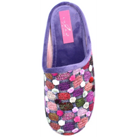 Lunar Crackle Purple Spotty Mule Slippers