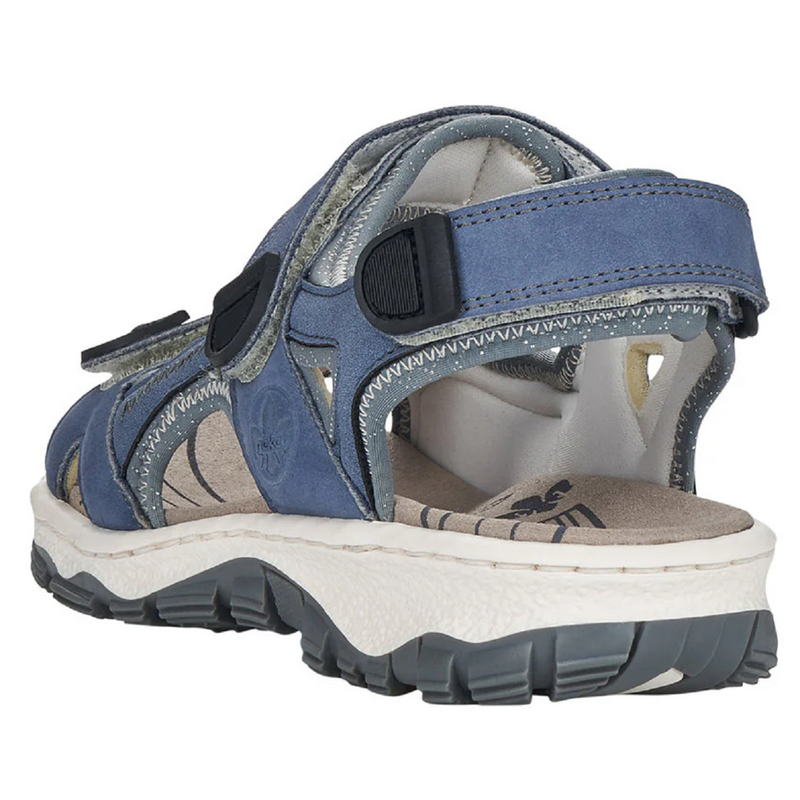 Rieker 68874-14 (Crag 2) Jeans Blue Silver Sandals