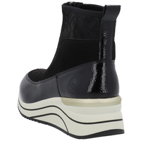 Remonte D0T71-01 (Ebony) Black Ankle Boots