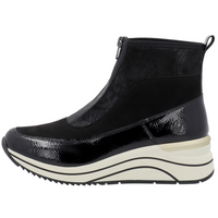 Remonte D0T71-01 (Ebony) Black Ankle Boots