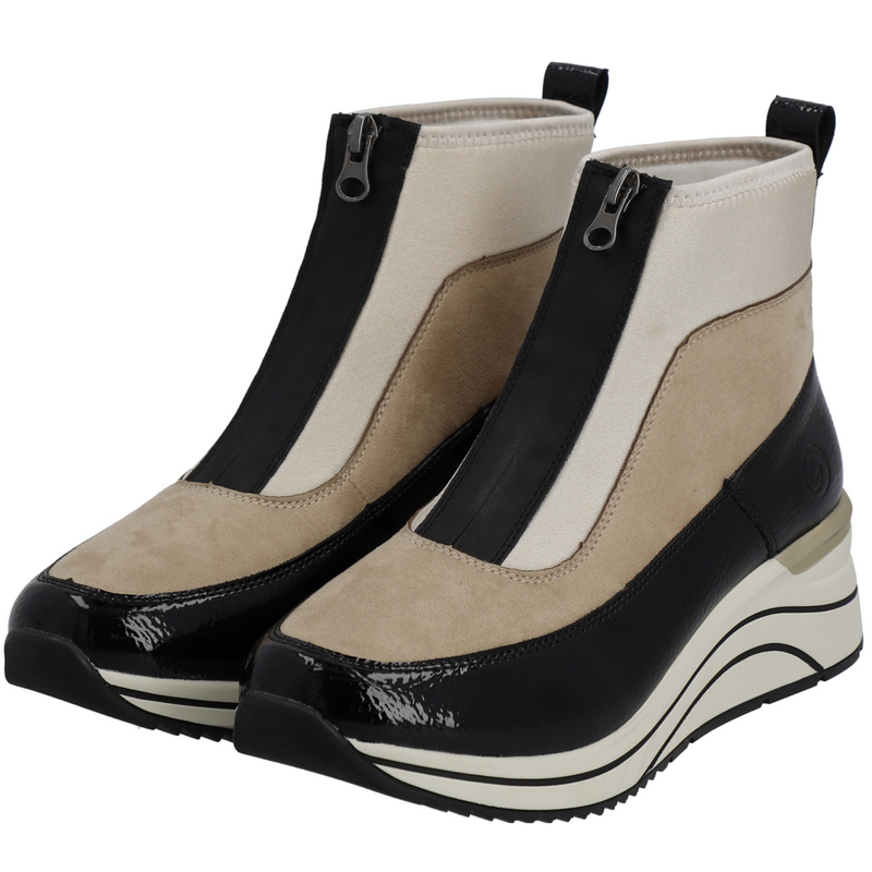 Remonte D0T71-60 (Ebony) Perlcreme Ankle Boots