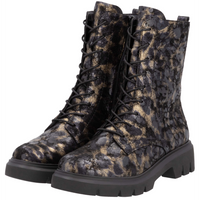 Remonte D1W72-03 (Leopard) Black Ankle Boots