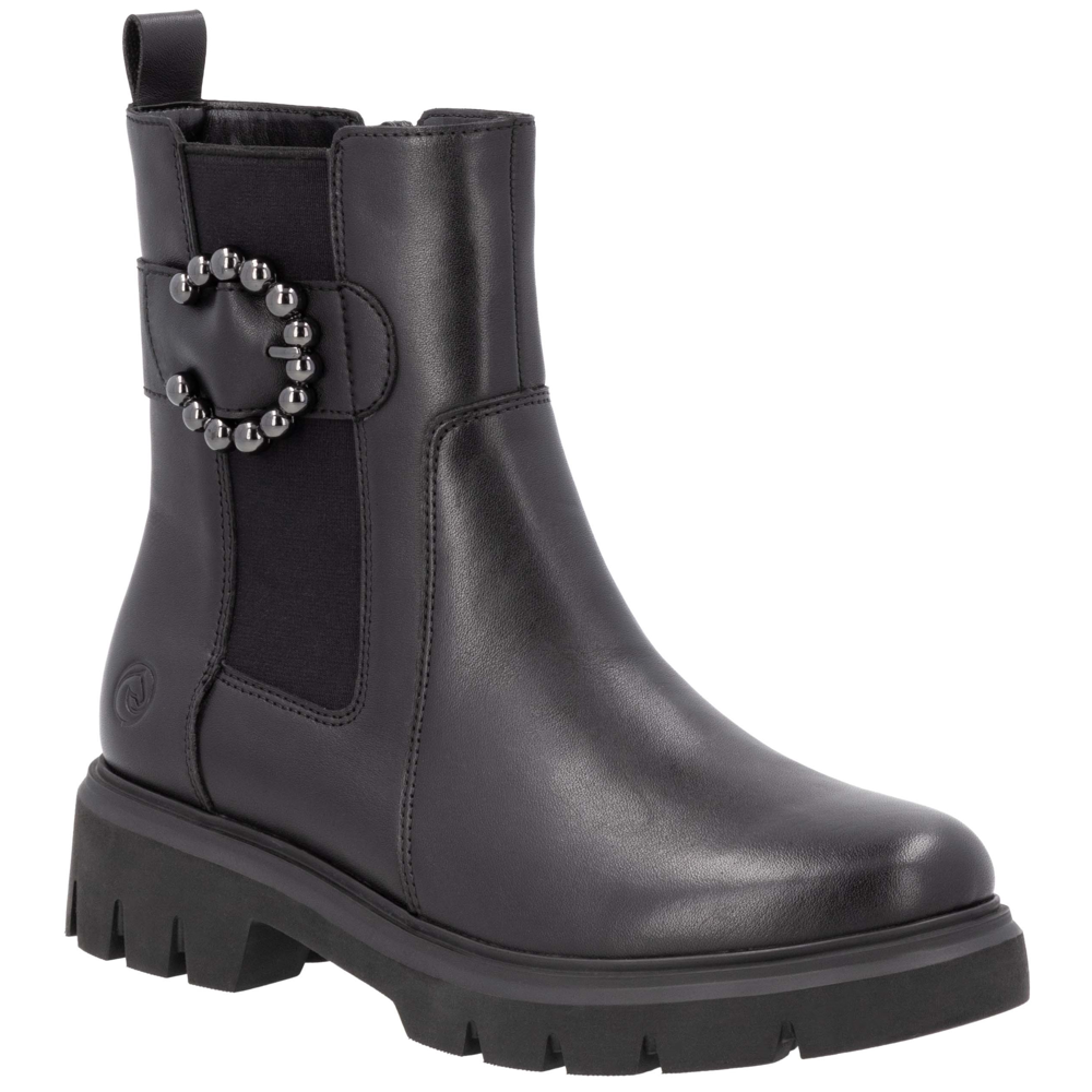 Remonte D1W74-00 (Rushton) Black Ankle Boots