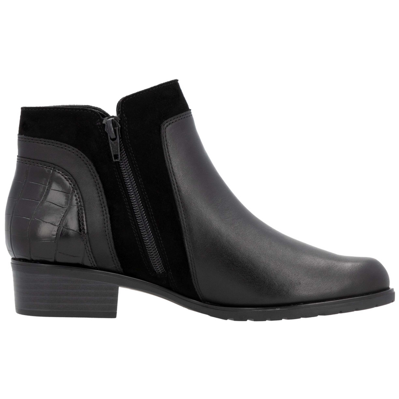 Remonte D6893-02 (Goat) Black Ankle Boots