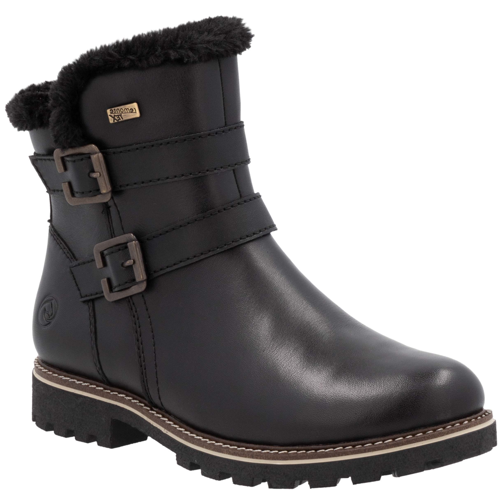 Remonte D8484-00 (Tania) Black Ankle Boots