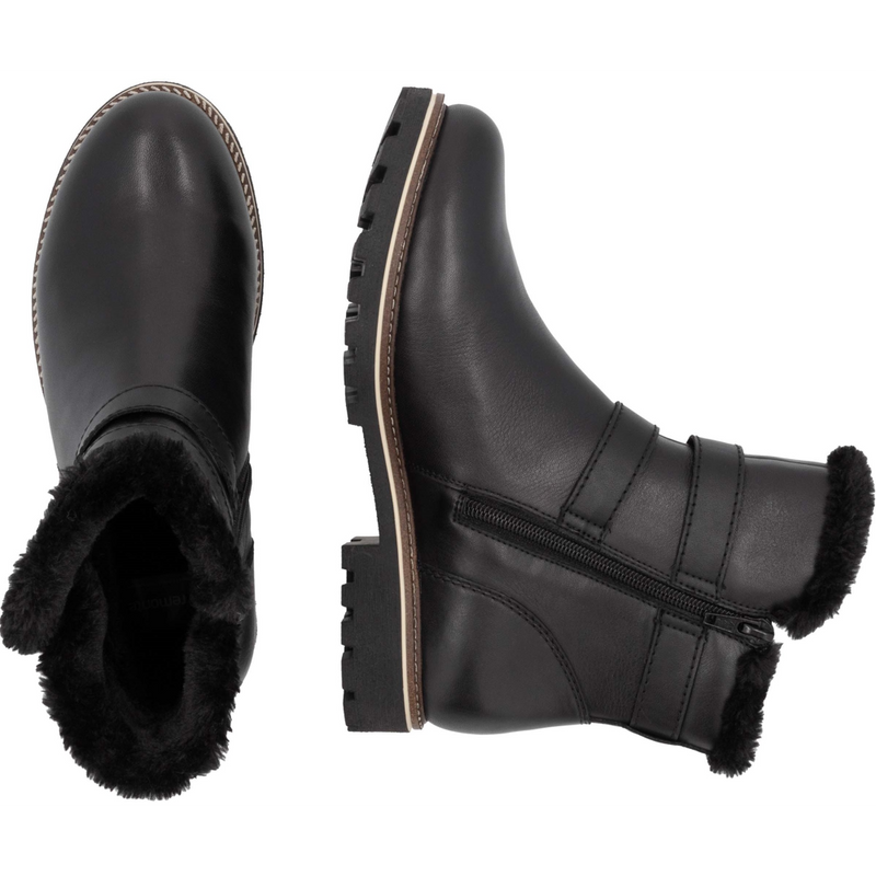 Remonte D8484-00 (Tania) Black Ankle Boots