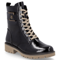 Remonte D8663-00 (Elizabeth) Black Patent Boots