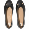 FitFlop Delicato Bow Soft Leather Black Ballerina Shoes