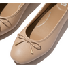 FitFlop Delicato Bow Soft Leather Classic Beige Ballerina Shoes