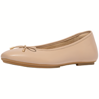 FitFlop Delicato Bow Soft Leather Classic Beige Ballerina Shoes